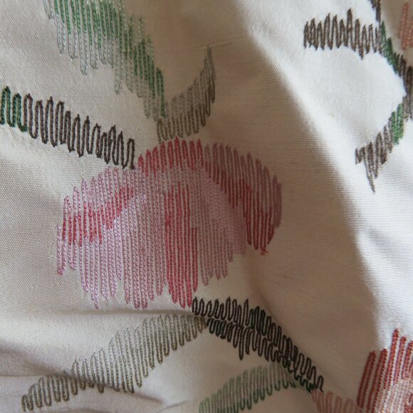 VINTAGE OSCAR DE LA RENTA Tafetta Floral Embroidered Maxi Skirt Wedding - US 4 - Picture 7 of 15